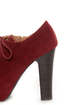 Qupid Theron 03 Garnet Suede Lace-Up Ankle Booties
