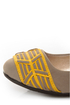 Qupid Thesis 193 Taupe Nubuck Two Tone Toe Band Ballet Flats