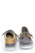 Qupid Trivia 14 Grey Twill Color Block Boat Shoes