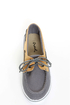Qupid Trivia 14 Grey Twill Color Block Boat Shoes