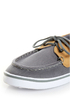 Qupid Trivia 14 Grey Twill Color Block Boat Shoes