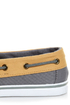 Qupid Trivia 14 Grey Twill Color Block Boat Shoes