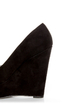 Qupid Worthy 01X Black Suede Platform Wedges