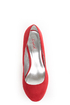 Qupid Worthy 01X Red Suede Platform Wedges