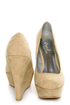 Qupid Worthy 01X Taupe Suede Platform Wedges