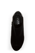 Qupid Worthy 20 Black Velvet Peep Toe Wedge Ankle Boots
