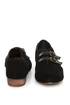 Restricted Brooke Black Suede Belted Oxford Flats