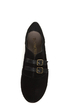 Restricted Brooke Black Suede Belted Oxford Flats