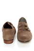 Restricted Brooke Taupe Suede Belted Oxford Flats