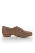 Restricted Brooke Taupe Suede Belted Oxford Flats