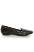 Restricted Gloria Black Laser Cut Smoking Slipper Flats