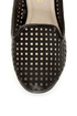 Restricted Gloria Black Laser Cut Smoking Slipper Flats