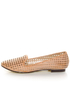 Restricted Gloria Blush Laser Cut Smoking Slipper Flats