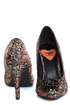 Rocket Dog Ophelia Black Opera Brocade Beaded Heels