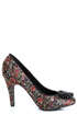 Rocket Dog Ophelia Black Opera Brocade Beaded Heels