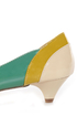 unRestricted Wonder Green Color Block Patent Kitten Heels