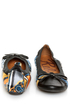 Rebels Pandora Black Scarf Print Cap-Toe Ballet Flats