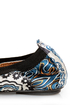 Rebels Pandora Black Scarf Print Cap-Toe Ballet Flats