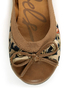 Rebels Pandora Tan Scarf Print Cap-Toe Ballet Flats