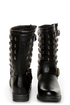 Rebels Skully Black Skull-Studded Mid-Calf Motorcycle Boots