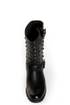 Rebels Skully Black Skull-Studded Mid-Calf Motorcycle Boots