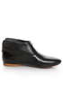 Report Georgiana Black Leather Belted Ankle Boots