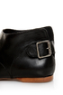 Report Georgiana Black Leather Belted Ankle Boots