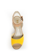 Report Jayde Yellow Patent Color Block Wedge Sandals