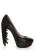Report Signature Targee Black Fringe Platform Pumps