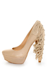 Report Signature Targee Tan Fringe Platform Pumps