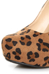 Soda Alfa Tan Leopard Print Platform Wedges