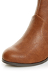 Soda Aloe Cognac Brown Side Zipper Ankle Booties