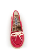 Soda Beside Red Linen Deck Shoe Flats