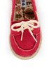 Soda Beside Red Linen Deck Shoe Flats
