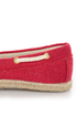 Soda Beside Red Linen Deck Shoe Flats