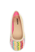 Soda Entree Fuchsia Multi Raffia Rainbow Woven Ballet Flats