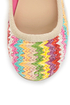 Soda Entree Fuchsia Multi Raffia Rainbow Woven Ballet Flats