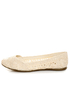 Soda Faddy Beige Crocheted Ballet Flats