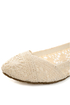 Soda Faddy Beige Crocheted Ballet Flats