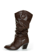 Soda Lode Brown Slouchy Mid Calf Boots