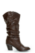 Soda Lode Brown Slouchy Mid Calf Boots