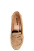Soda Patio Light Taupe Platform Penny Loafer Wedges