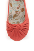 Soda Pozo Dark Salmon Linen Ruched Ballet Flats