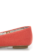 Soda Pozo Dark Salmon Linen Ruched Ballet Flats