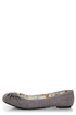 Soda Pozo Mid Charcoal Linen Ruched Ballet Flats