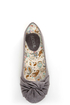 Soda Pozo Mid Charcoal Linen Ruched Ballet Flats