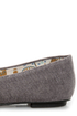 Soda Pozo Mid Charcoal Linen Ruched Ballet Flats