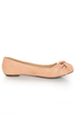 Soda Pozo Pink Ruched and Knotted Ballet Flats