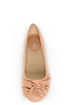 Soda Pozo Pink Ruched and Knotted Ballet Flats
