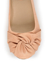Soda Pozo Pink Ruched and Knotted Ballet Flats